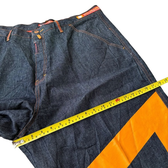 Maurice Malone Vintage MoJo Jeans Baggy Wide Leg Jorts Y2K Jnco Evisu Loose Fit - Picture 9 of 12